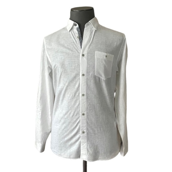Ted Baker Other - NWOT TED BAKER White Button Down 2 ways Long Sleeve Men’s Dress Shirt